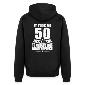 50th birthday party 50 years 1969 1969 gift - Unisex Premium Organic Zip Hoodie - black - Back - Nico (187cm)