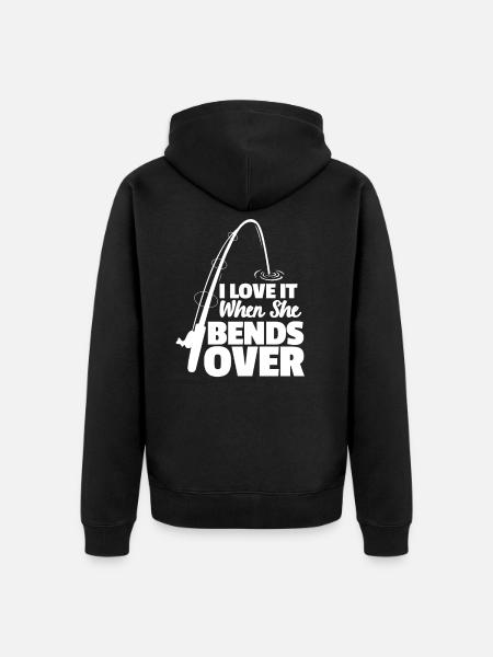 angler - Unisex Premium Organic Zip Hoodie - black