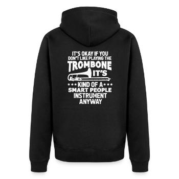 trombone - Veste à capuche bio Premium Unisexe - noir - Dos - Nico (187cm)