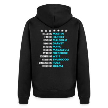 Black History - Veste à capuche bio Premium Unisexe - noir - Dos - Nico (187cm)