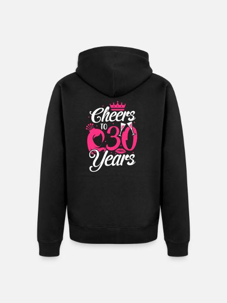 30 ans - Veste à capuche bio Premium Unisexe - noir