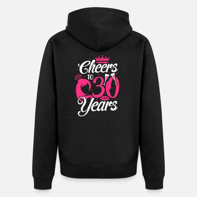 30 ans - Veste à capuche bio Premium Unisexe - noir