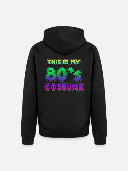 80s - Unisex Premium Organic Zip Hoodie - black