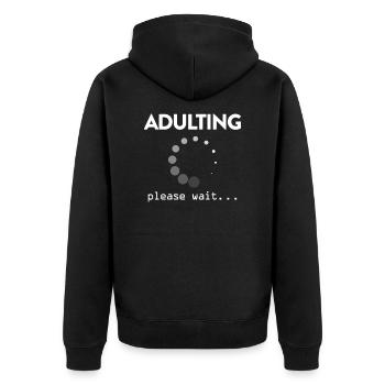 18ème anniversaire cadeau adulte - Veste à capuche bio Premium Unisexe - noir - Dos - Nico (187cm)