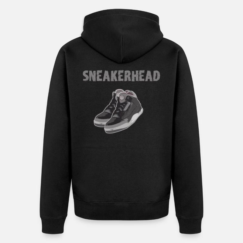 Sneakerhead, baskets, cadeau - Veste à capuche bio Premium Unisexe - noir