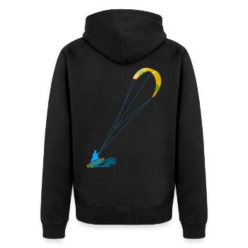 Kitesurf Kitesurf Surf Kite Wakeboard - Veste à capuche bio Premium Unisexe - noir - Dos - Nico (187cm)