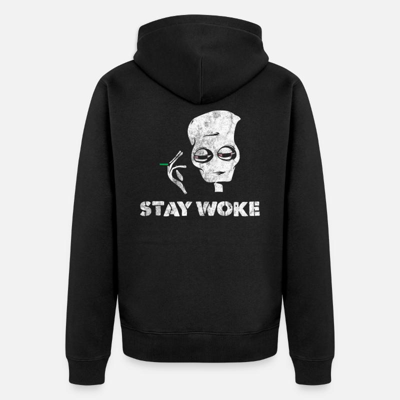 Alien - Unisex Premium Bio Zip Hoodie - Schwarz
