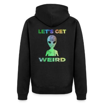 Alien - Unisex Premium Organic Zip Hoodie - black - Back - Nico (187cm)