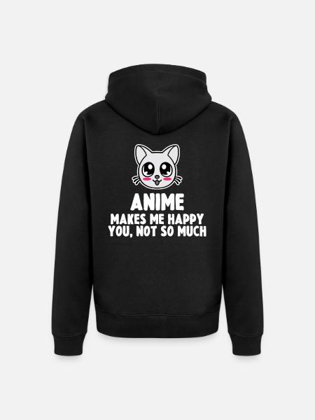 Anime - Unisex Premium Organic Zip Hoodie - black