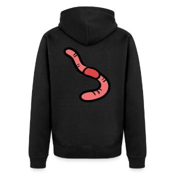 Ver de terre - Veste à capuche bio Premium Unisexe - noir - Dos - Nico (187cm)