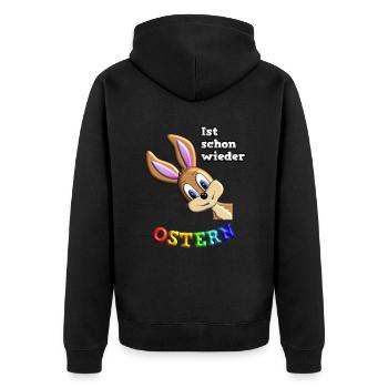 Easter Easter - Unisex Premium Organic Zip Hoodie - black - Back - Nico (187cm)