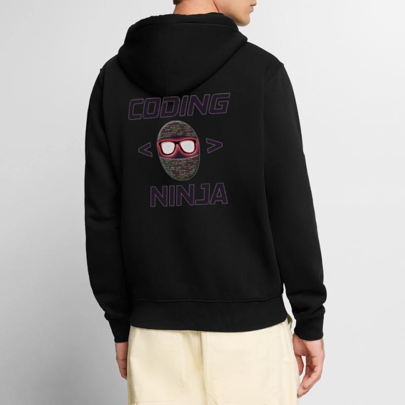 Programmeur, Codage Ninja, Cadeau Veste à capuche bio Premium Unisexe