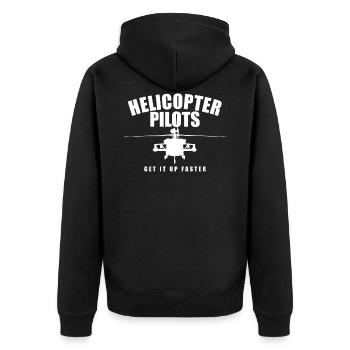 Armée de pilotes d'hélicoptères hélicoptères - Veste à capuche bio Premium Unisexe - noir - Dos - Nico (187cm)