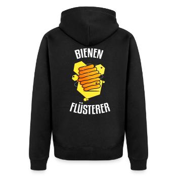 Bees whisperer beekeeper honeybee - Unisex Premium Organic Zip Hoodie - black - Back - Nico (187cm)