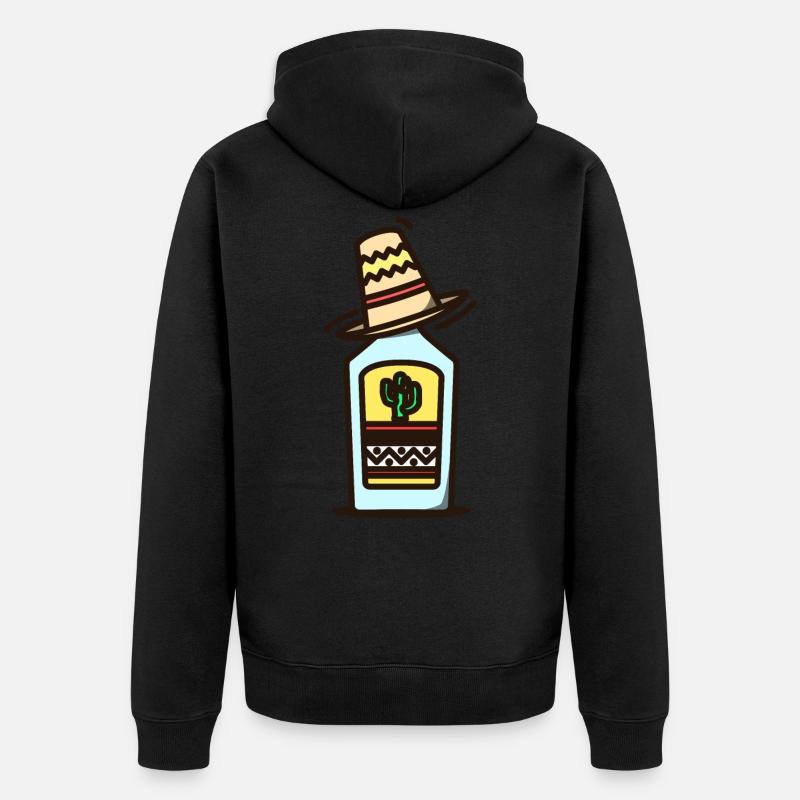 Tequila - Unisex Premium Bio Zip Hoodie - Schwarz