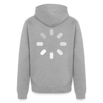 Loading - Unisex Premium Organic Zip Hoodie - heather grey - Back - Nico (187cm)