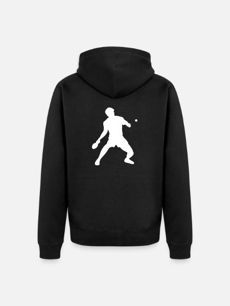 table tennis - Unisex Premium Organic Zip Hoodie - black