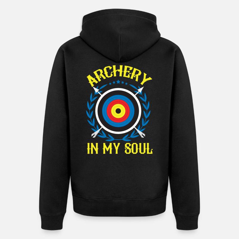 Tir à l'arc cible - Veste à capuche bio Premium Unisexe - noir