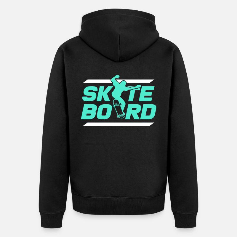 skateboard - Veste à capuche bio Premium Unisexe - noir