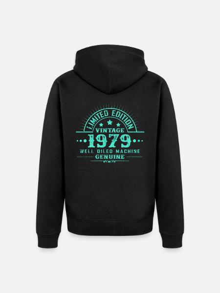 Année de naissance 1979 - Veste à capuche bio Premium Unisexe - noir