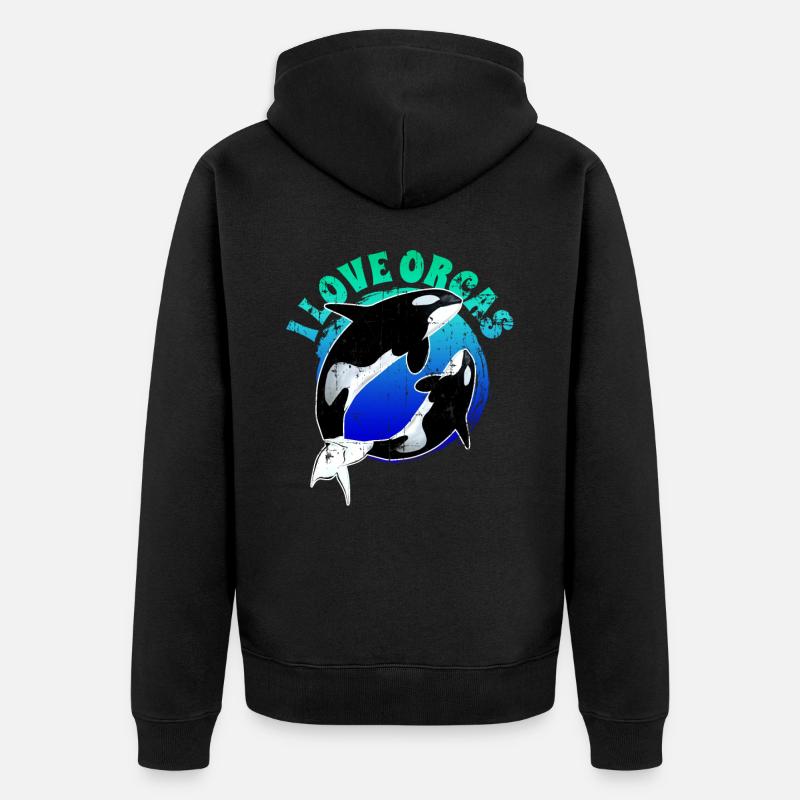 Orca Orca - Veste à capuche bio Premium Unisexe - noir