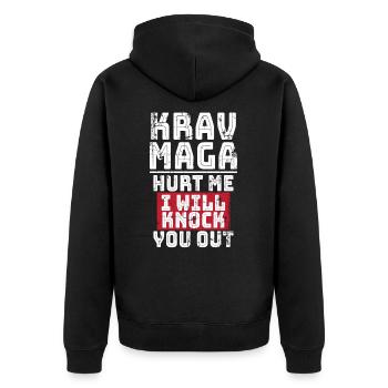 Krav Maga Kapap Legion - Veste à capuche bio Premium Unisexe - noir - Dos - Nico (187cm)