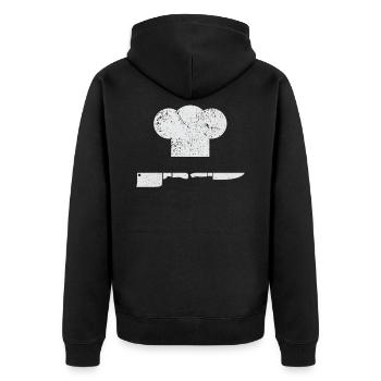 Cook cook cooking - Unisex Premium Organic Zip Hoodie - black - Back - Nico (187cm)