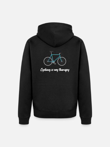 Fietsen Fietsen - Uniseks Premium bio ziphoodie - zwart