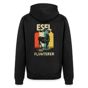 Âne âne animaux - Veste à capuche bio Premium Unisexe - noir - Dos - Nico (187cm)