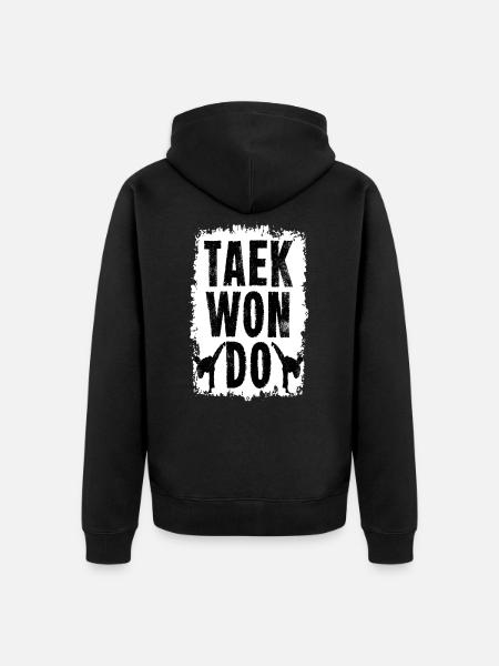 Taekwondo - Unisex Premium Organic Zip Hoodie - black