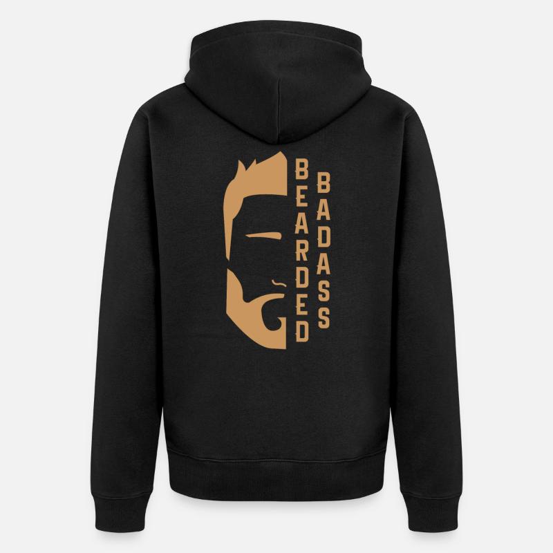 Barbe barbe barbe - Veste à capuche bio Premium Unisexe - noir