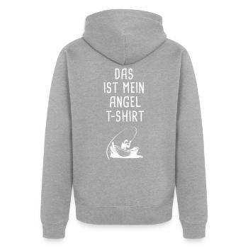 pêcheur à la ligne - Veste à capuche bio Premium Unisexe - gris chiné - Dos - Nico (187cm)