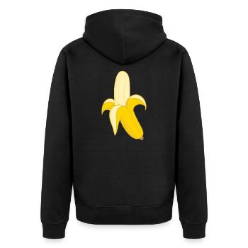 Banane en bonne santé - Veste à capuche bio Premium Unisexe - noir - Dos - Nico (187cm)
