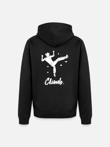 bouldering - Veste à capuche bio Premium Unisexe - noir