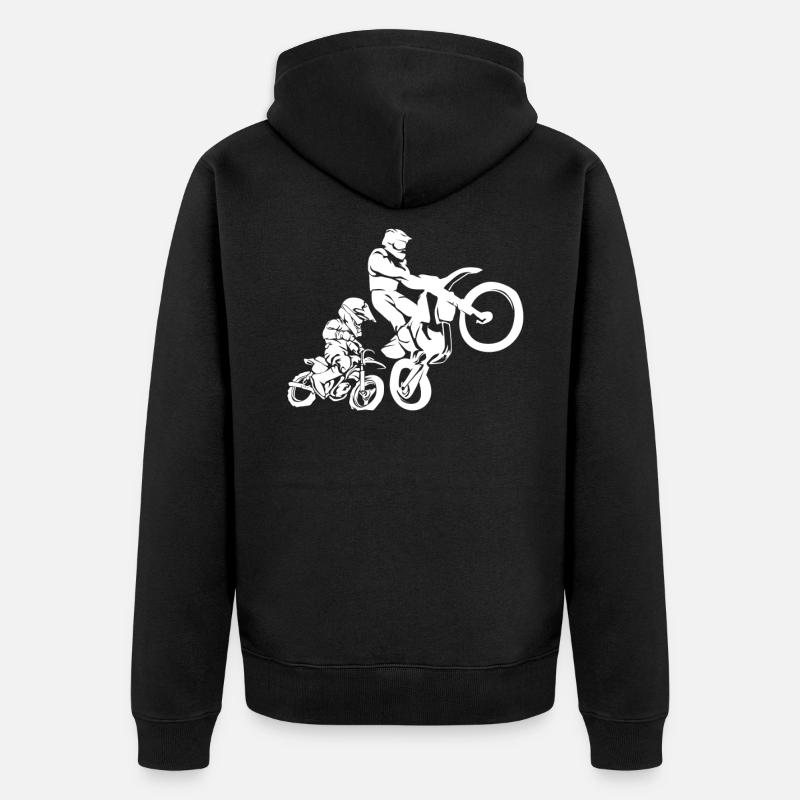 motocross - Veste à capuche bio Premium Unisexe - noir