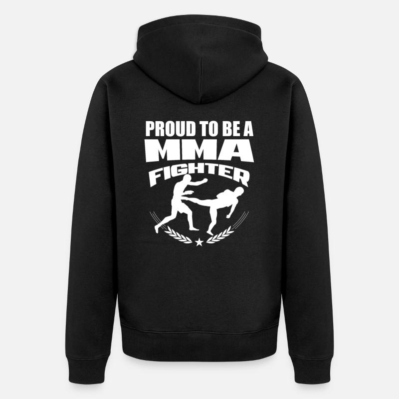 MMA - Veste à capuche bio Premium Unisexe - noir