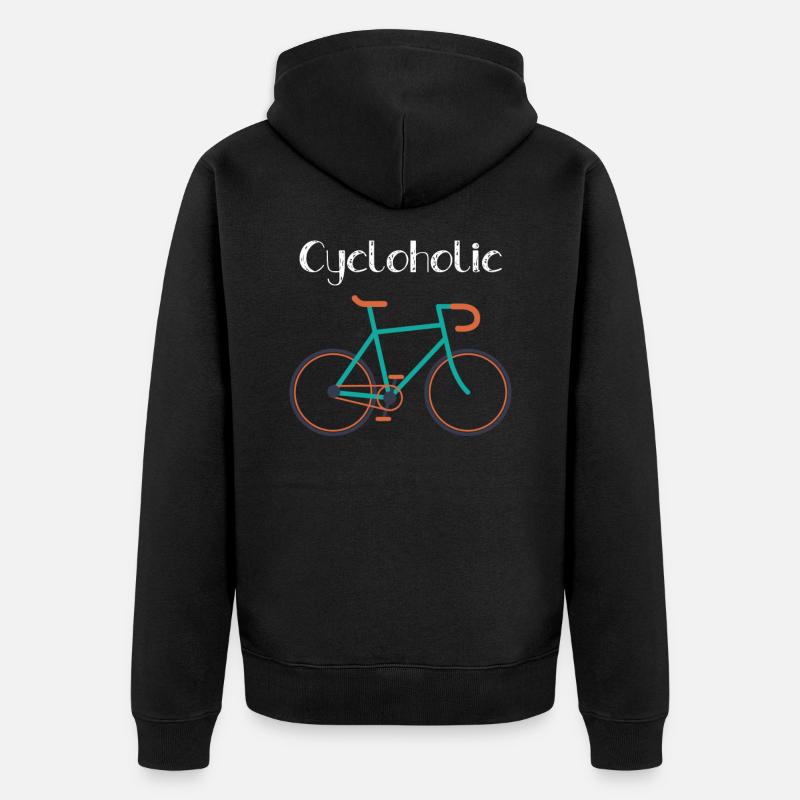 Vélo de route cycloholic - Veste à capuche bio Premium Unisexe - noir