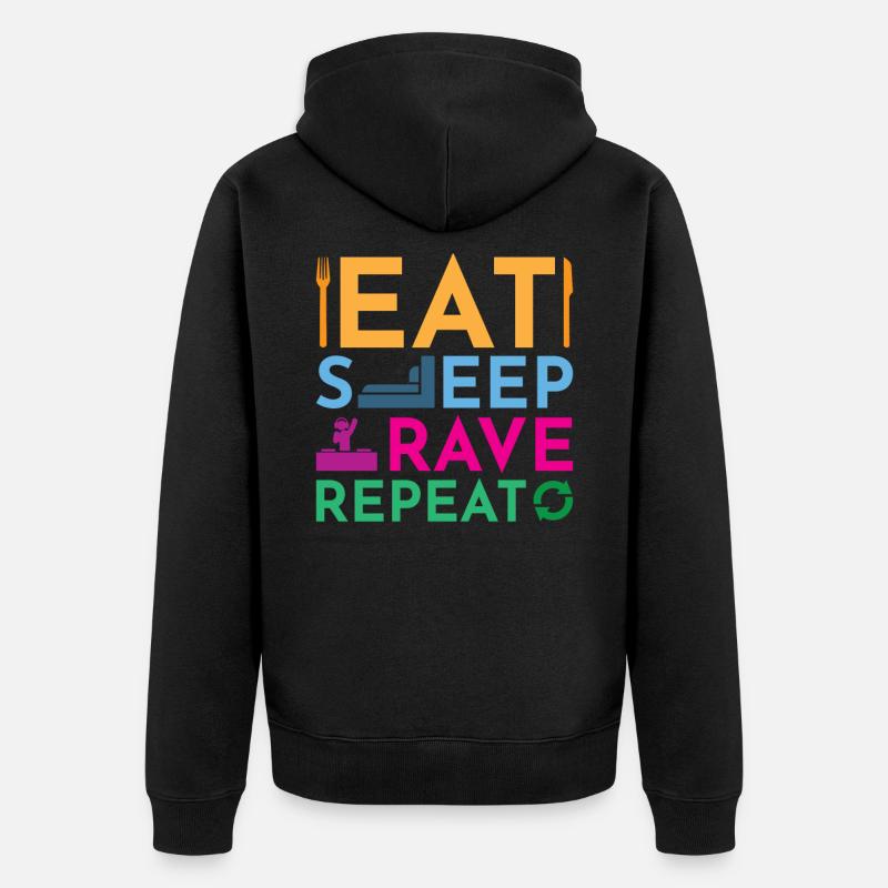 Rave Dance Electro - Veste à capuche bio Premium Unisexe - noir