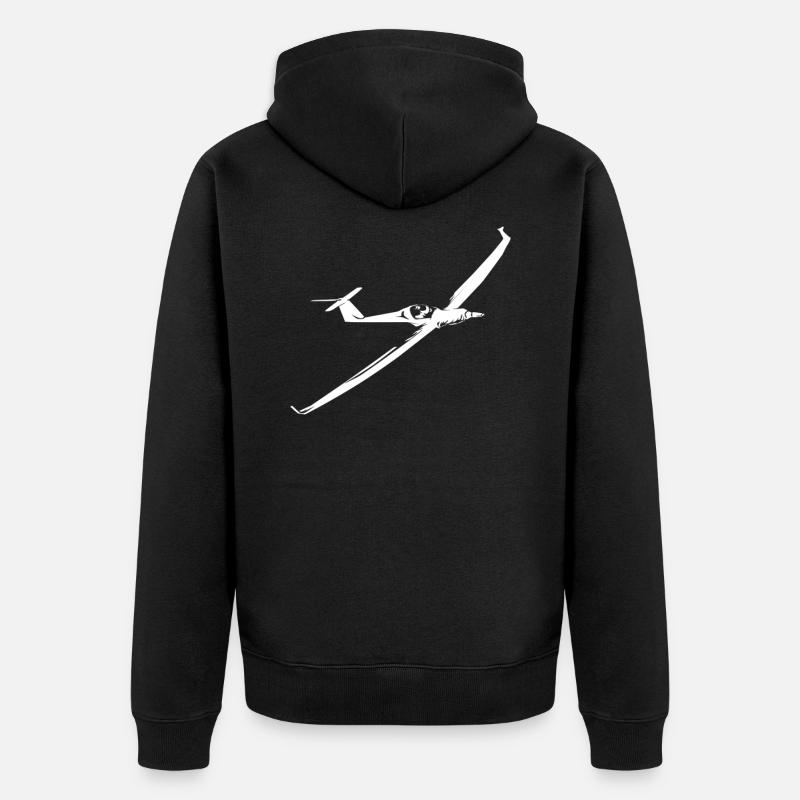 Pilote de planeur volant - Veste à capuche bio Premium Unisexe - noir