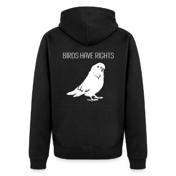 Oiseau observateur - Veste à capuche bio Premium Unisexe - noir - Dos - Nico (187cm)