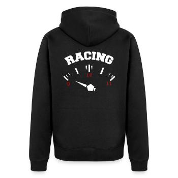 Race Car Race Track Motorsport - Unisex Premium Organic Zip Hoodie - black - Back - Nico (187cm)