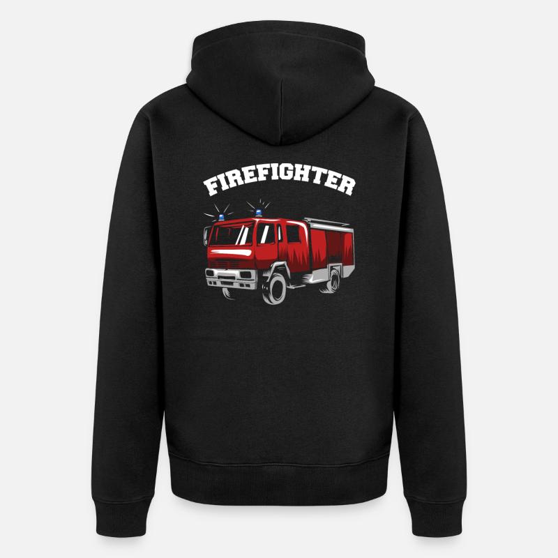 Pompiers - Veste à capuche bio Premium Unisexe - noir