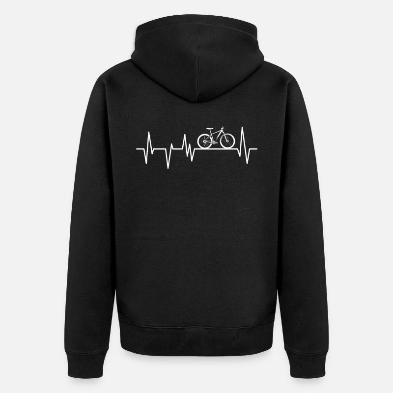 Fahrrad - Unisex Premium Bio Zip Hoodie - Schwarz
