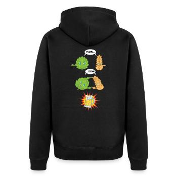 Beer Fusion Party Celebrations - Unisex Premium Organic Zip Hoodie - black - Back - Nico (187cm)