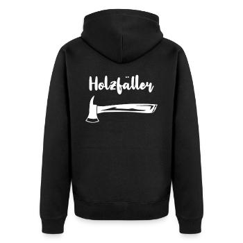 Lumberjack forester Forest worker Forest farmer - Unisex Premium Organic Zip Hoodie - black - Back - Nico (187cm)