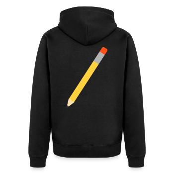 école - Veste à capuche bio Premium Unisexe - noir - Dos - Nico (187cm)