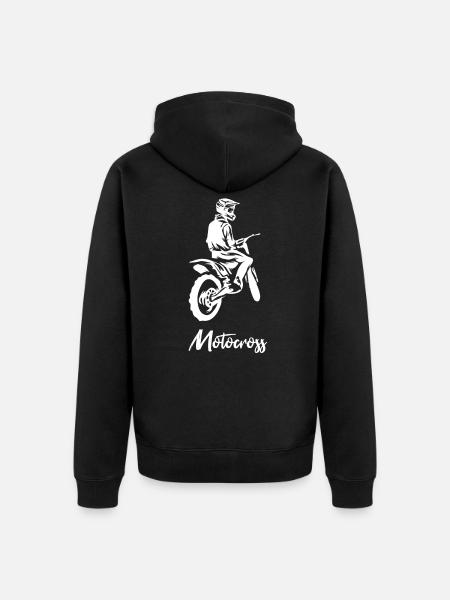 Motocross - Unisex Premium Organic Zip Hoodie - black
