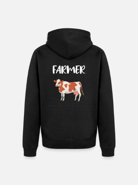 Farmer - Unisex Premium Bio Zip Hoodie - Schwarz