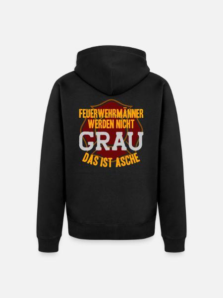 Volunteer firefighter firefighter - Unisex Premium Organic Zip Hoodie - black