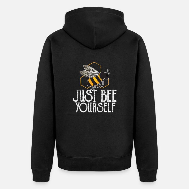 abeille - Veste à capuche bio Premium Unisexe - noir